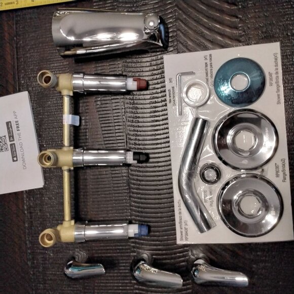 Aragon 3 Handle 1-Spray Tub and Shower Faucet 1.8 GPM in Chrome (Valve Included) - Picture 9 of 9